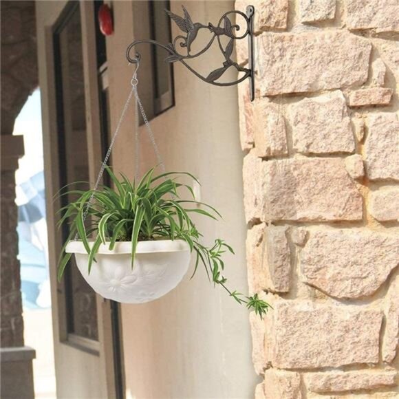 Hanging Plant Bracket Hook Iron Decorative Plant Hanger for Flower Basket - Picture 4 of 7